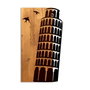 Wallity Torre de Pisa - Escultura de pared de madera y metal en Nogal y Negro